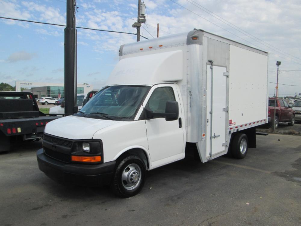 2012 WHITE /GRAY CHEVROLET C-3500 2 DR with an V8 engine, AUTOMATIC transmission, located at 9172 North Fwy, Houston, TX, 77037, (713) 910-6868, 29.887470, -95.411903 - Photo #0