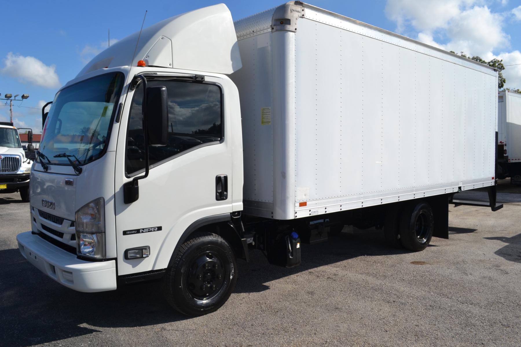2016 WHITE ISUZU NPR with an 4JJ1-TC 3.0L 4CYL DIESEL engine, AUTOMATIC transmission, located at 9172 North Fwy, Houston, TX, 77037, (713) 910-6868, 29.887470, -95.411903 - 18FT BOX, HEIGHT 78" X WIDTH 96", DEF FLUID, COLD A/C, POWER WINDOWS & LOCKS, OVERDRIVE, 13,000LB GVWR , 30 GALLON FUEL TANK - Photo #0