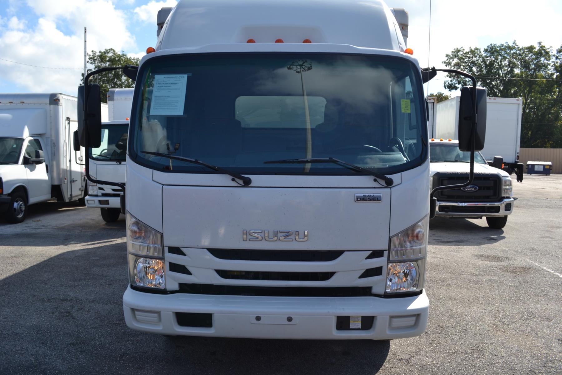 2016 WHITE ISUZU NPR with an 4JJ1-TC 3.0L 4CYL DIESEL engine, AUTOMATIC transmission, located at 9172 North Fwy, Houston, TX, 77037, (713) 910-6868, 29.887470, -95.411903 - 18FT BOX, HEIGHT 78" X WIDTH 96", DEF FLUID, COLD A/C, POWER WINDOWS & LOCKS, OVERDRIVE, 13,000LB GVWR , 30 GALLON FUEL TANK - Photo #1