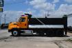2013 YELLOW /BLACK FREIGHTLINER 114SD (1FVHG3DV4DH) with an DETROIT DD13 12.8L 415HP engine, EATON FULLER 8LL transmission, located at 9172 North Fwy, Houston, TX, 77037, (713) 910-6868, 29.887470, -95.411903 - 16 FT DUMP, 20,000 LB FRONT AXLE, 46,000 LB REAR AXLE, 13,000 LB STEERABLE LIFT AXLE, TWIN STEER FRONT AXLE, FULL LOCKERS , ENGINE BRAKE, ELECTRIC TARP, 100 GALLON FUEL TANK, ALUMINUM / STEEL WHEELS, DOUBLE CHASSIS , COLD A/C - Photo#3
