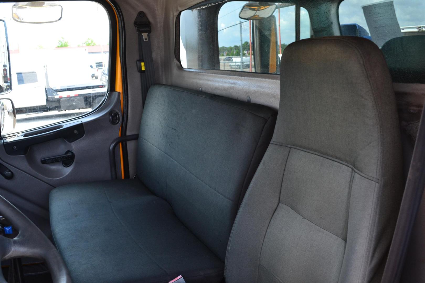 2013 YELLOW /BLACK FREIGHTLINER 114SD (1FVHG3DV4DH) with an DETROIT DD13 12.8L 415HP engine, EATON FULLER 8LL transmission, located at 9172 North Fwy, Houston, TX, 77037, (713) 910-6868, 29.887470, -95.411903 - 16 FT DUMP, 20,000 LB FRONT AXLE, 46,000 LB REAR AXLE, 13,000 LB STEERABLE LIFT AXLE, TWIN STEER FRONT AXLE, FULL LOCKERS , ENGINE BRAKE, ELECTRIC TARP, 100 GALLON FUEL TANK, ALUMINUM / STEEL WHEELS, DOUBLE CHASSIS , COLD A/C - Photo#16