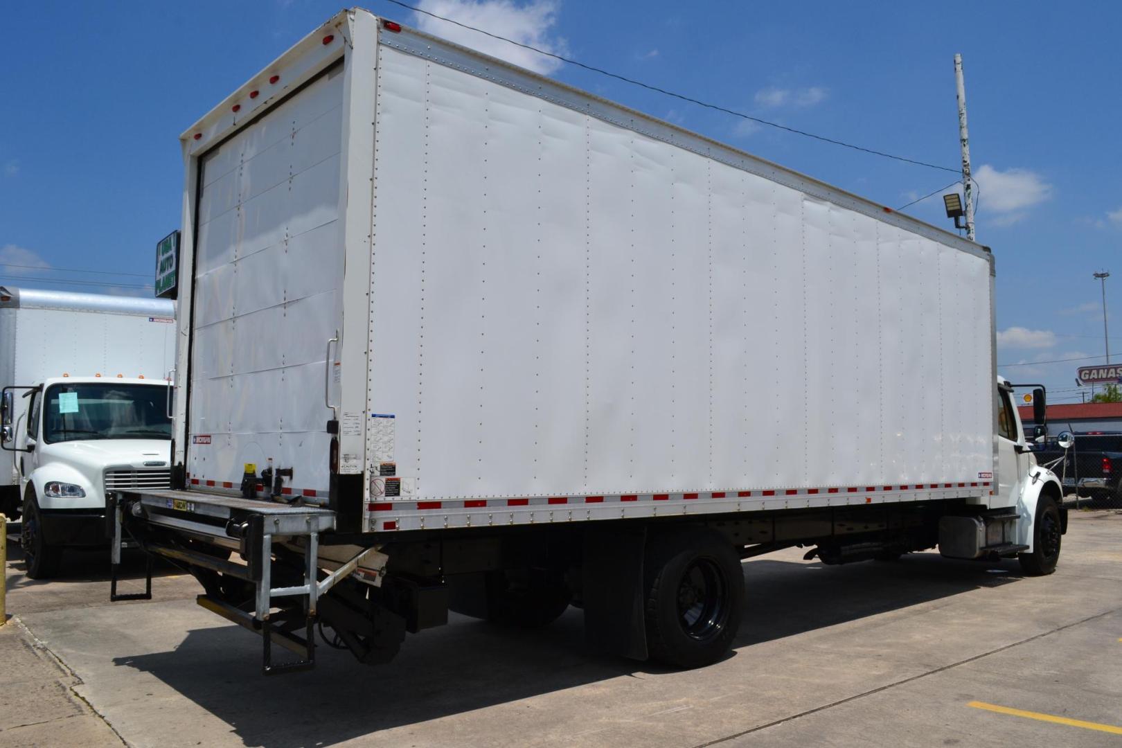 2017 WHITE /BLACK FREIGHTLINER M2-106 (3ALACWDT9HD) with an CUMMINS B6.7L 240HP engine, ALLISON 2500RDS AUTOMATIC transmission, located at 9172 North Fwy, Houston, TX, 77037, (713) 910-6868, 29.887470, -95.411903 - 26,000 LB GVWR NON CDL, MORGAN 26 FT BOX, HEIGHT 103" X WIDTH 102", MAXON 3,000 LB ALUMINUM LIFT GATE, AIR RIDE SUSPENSION, 100 GALLON FUEL TANKS, POWER WINDOWS, LOCKS & MIRRORS, COLLISION MITIGATION, LANE ASSIST, - Photo#4