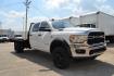 2019 WHITE /BLACK RAM 5500 (3C7WRNFL1KG) with an CUMMINS 6.7L TURBO DIESEL engine, AISIN A465 6SPD AUTOMATIC transmission, located at 9172 North Fwy, Houston, TX, 77037, (713) 910-6868, 29.887470, -95.411903 - 19,500 LB GVWR, 11 FT FLATBED X 96" WIDE, GOOSENECK/BUMPER PULL HITCH, TOOLBOX, CREW CAB, 4X4, EXHAUST BRAKE, 35 GALLON FUEL TANK, POWER WINDOWS, LOCKS & MIRRORS - Photo#2