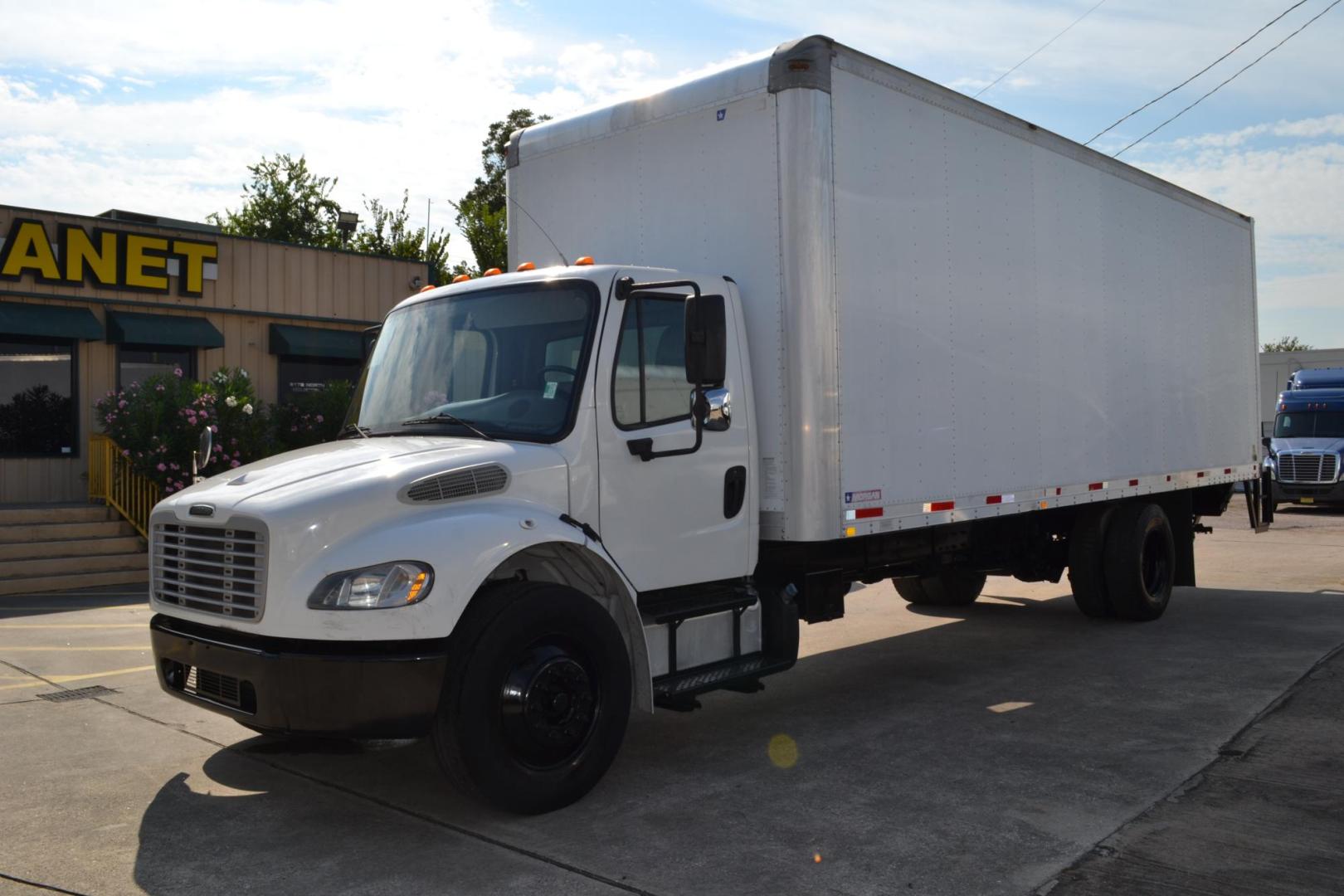 2014 WHITE /BLACK FREIGHTLINER M2-106 (1FVACWDT8EH) with an CUMMINS ISB 6.7L 240HP engine, ALLISON 2100HS AUTOMATIC transmission, located at 9172 North Fwy, Houston, TX, 77037, (713) 910-6868, 29.887470, -95.411903 - Photo#0