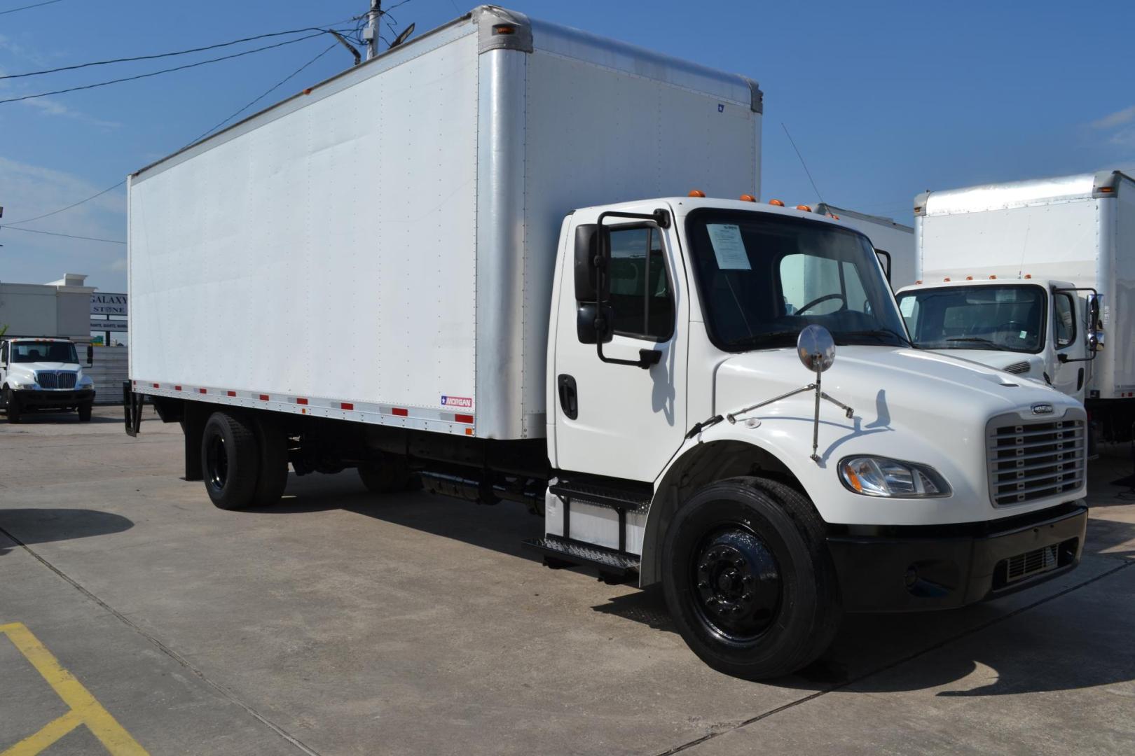 2014 WHITE /BLACK FREIGHTLINER M2-106 (1FVACWDT8EH) with an CUMMINS ISB 6.7L 240HP engine, ALLISON 2100HS AUTOMATIC transmission, located at 9172 North Fwy, Houston, TX, 77037, (713) 910-6868, 29.887470, -95.411903 - Photo#2