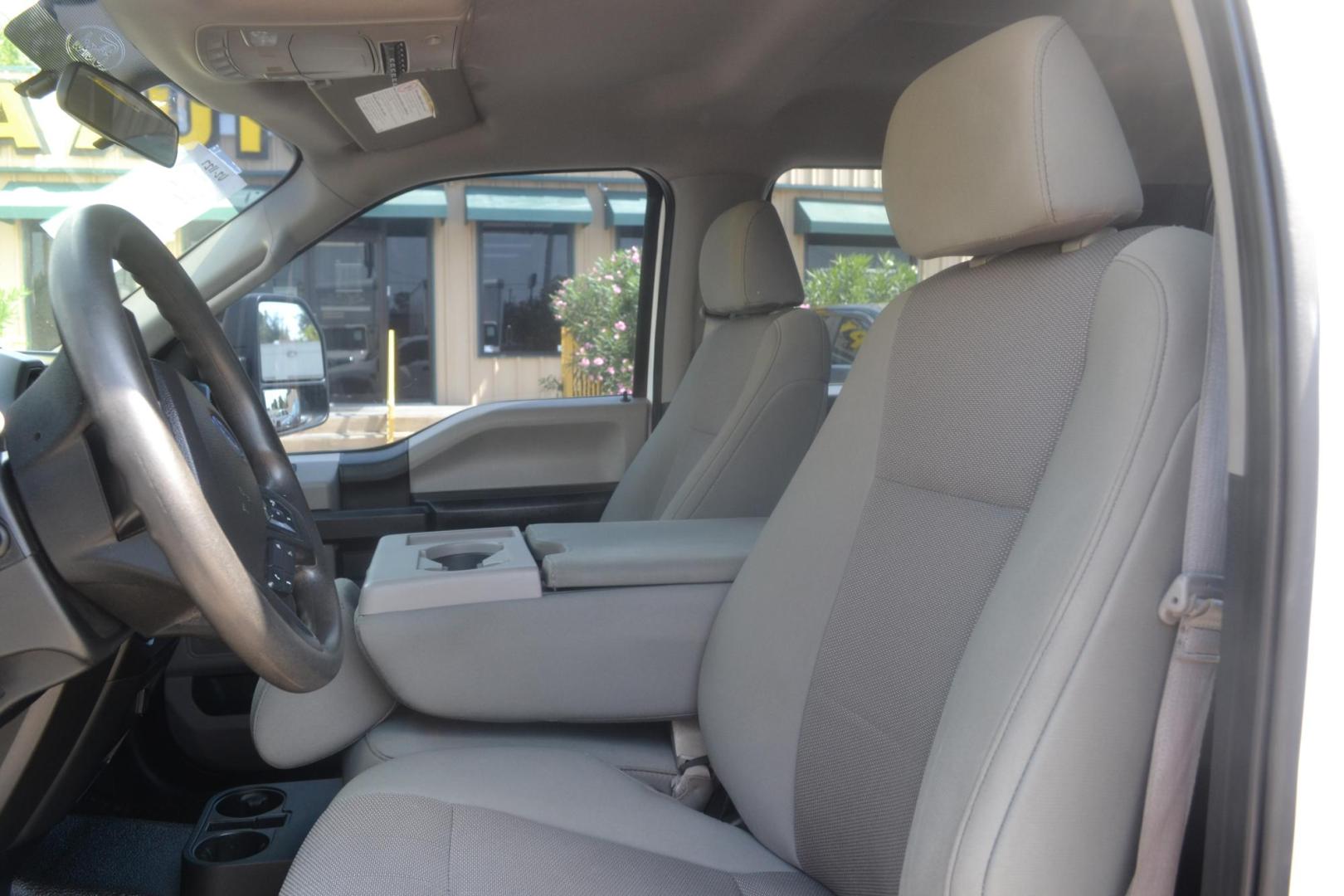 2019 WHITE /BLACK FORD F-450 (1FD0W4HT2KE) with an POWERSTROKE 6.7L 325 HP TURBO DIESEL engine, 6SPD AUTOMATIC transmission, located at 9172 North Fwy, Houston, TX, 77037, (713) 910-6868, 29.887470, -95.411903 - 9 FT FLATBED X 98" WIDE, GOOSENECK / BUMPER PULL HITCH, CREW CAB, 4X4, POWER WINDOWS, LOCKS & MIRRORS, WHEELBASE: 169", RATIO: 4.10LS - Photo#10